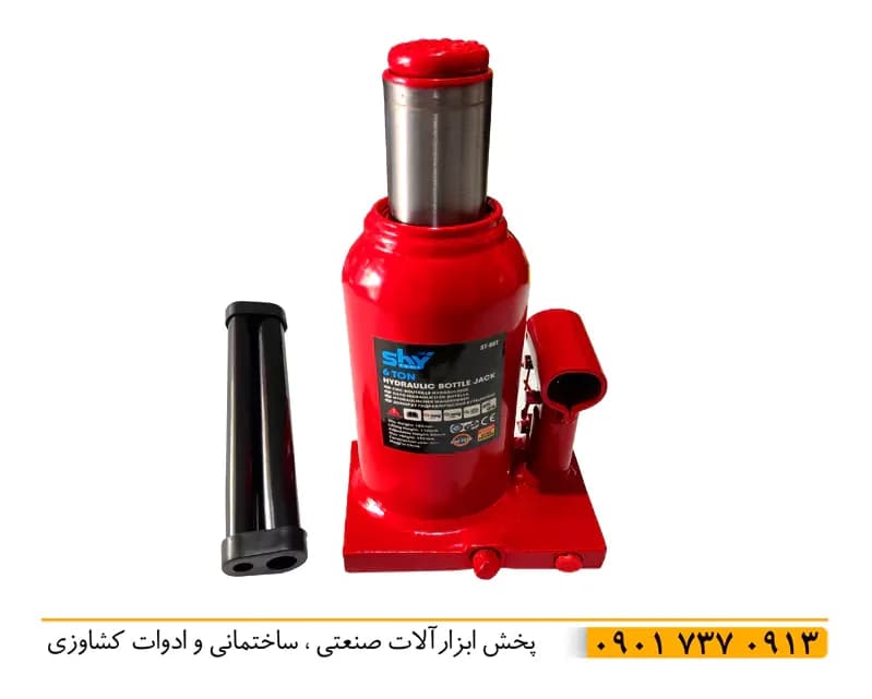 جک روغنی 6 تن اسکای اصل با کیفیت بالا و قدرت بالا بدنه فولادی قابلیت تعویض روغن و قابلیت تعمیر