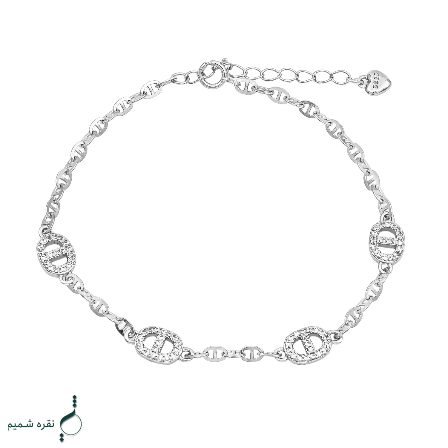 دستبند نقره زنانه مدل DEF K55
