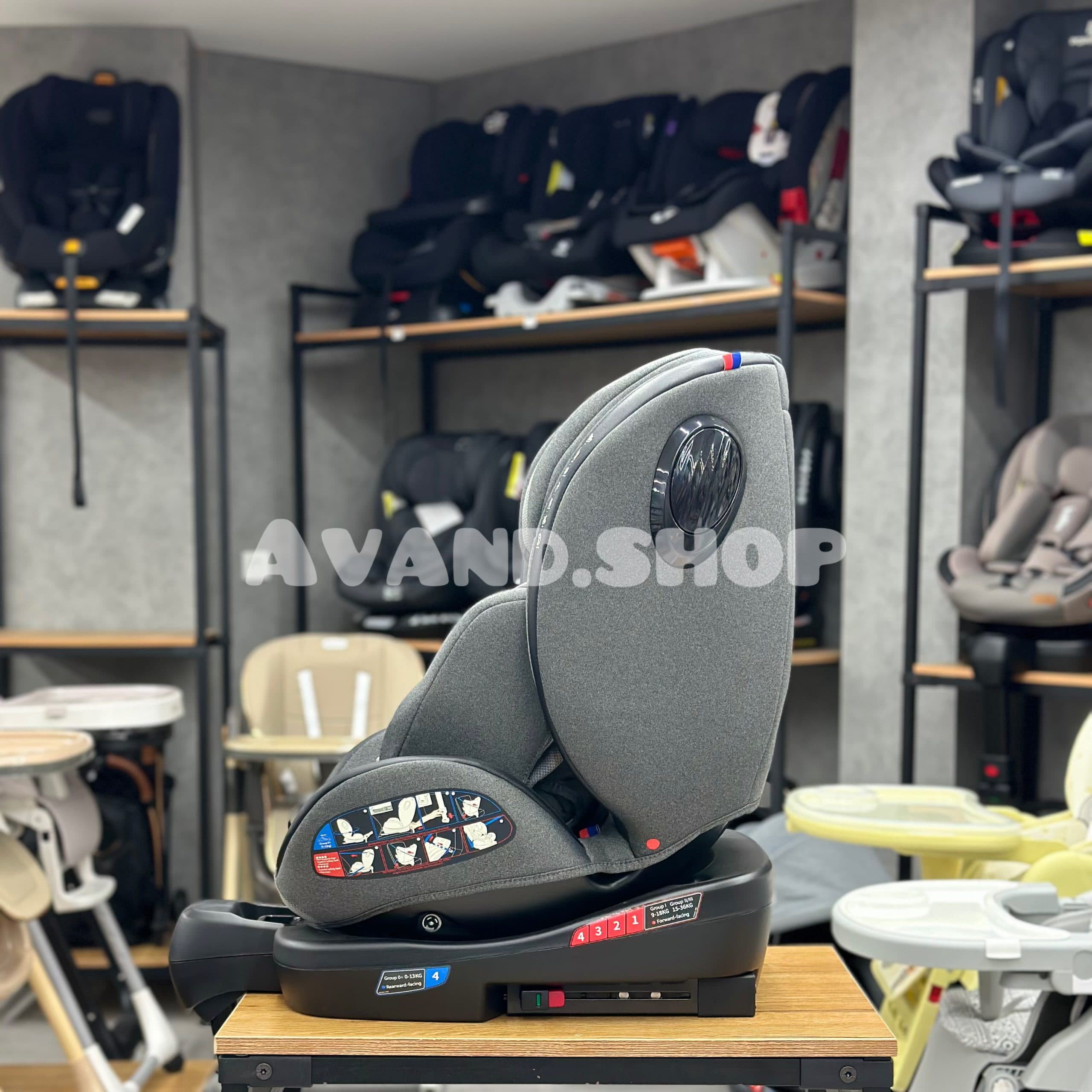 صندلی ماشین ۳۶۰ درجه کیدیلو مدل g407 (طوسی) — تصویر ۳
