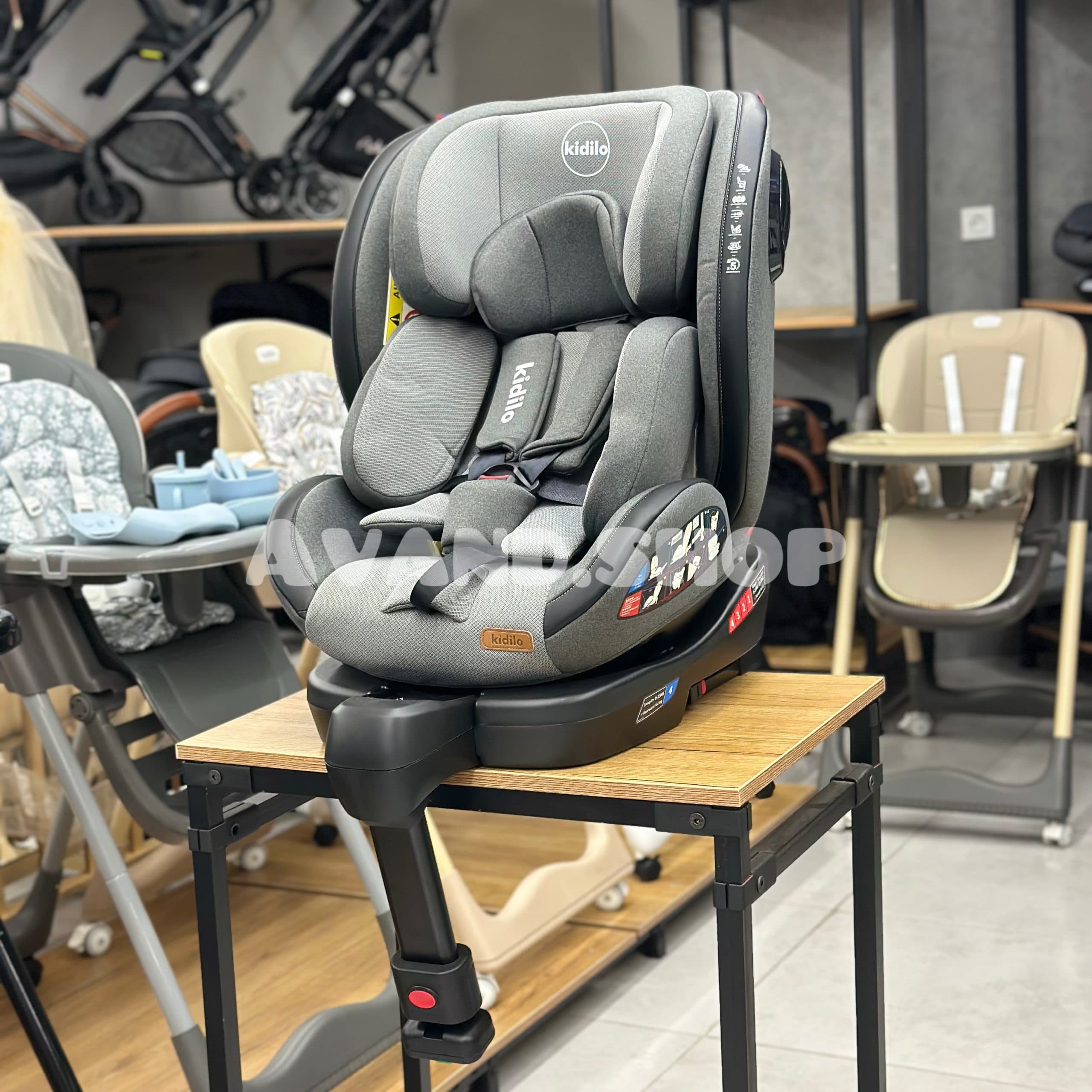 صندلی ماشین ۳۶۰ درجه کیدیلو مدل g407 (طوسی)