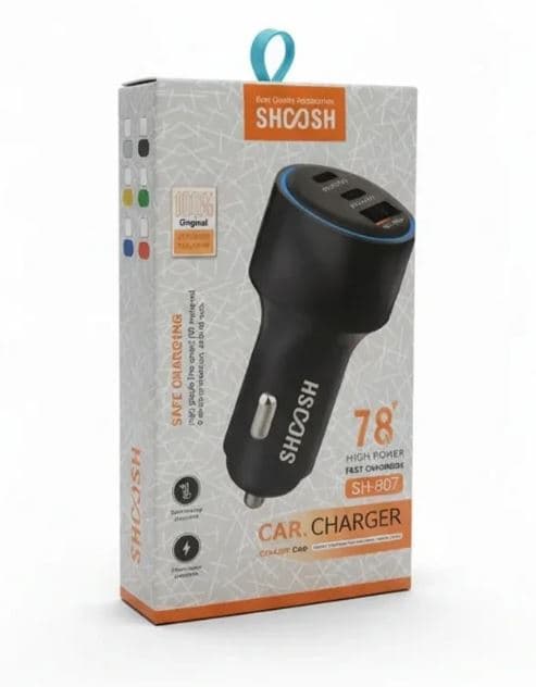 شارژر فندکی 78 وات SHOOSH مدل SH807 — تصویر ۳