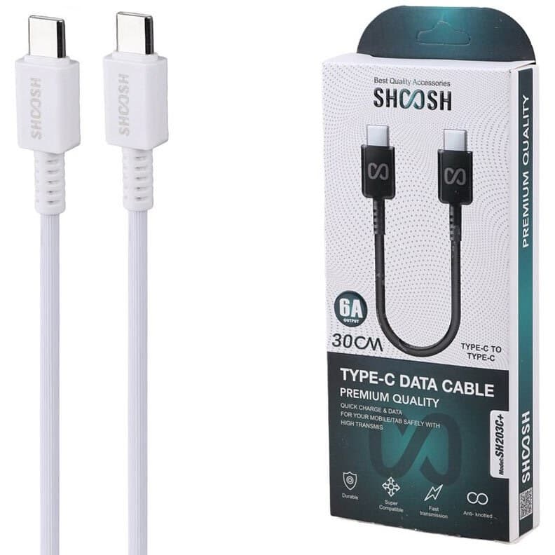 کابل شارژ پاوربانکی SH203 SHOOSH تایپ سی به تایپ سی