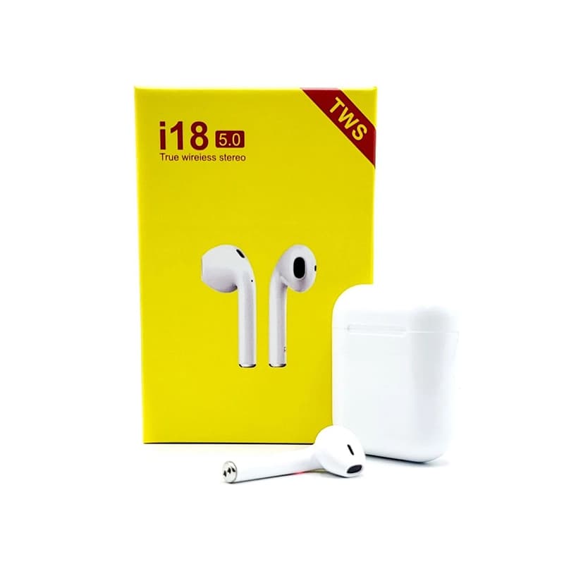 هندزفری بلوتوث مدل I18 TWS V5.0 (سفید) — تصویر ۳