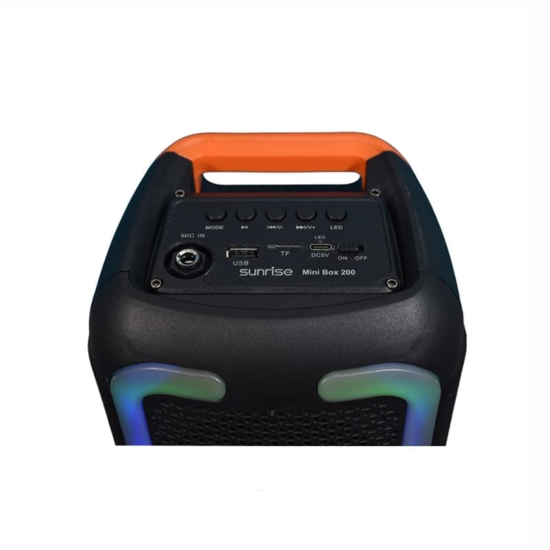 اسپیکر بلوتوثی Sunrise مینی باکس مدل Mini Box 200 — تصویر ۴