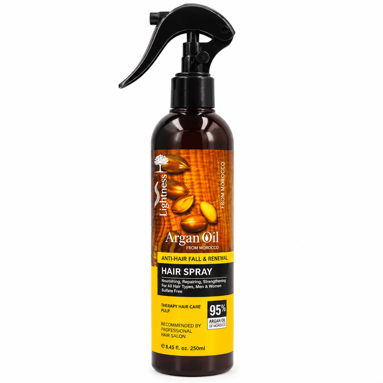 اسپری دوفاز کراتینه لایتنس argan oil phase lightness sulfate free hair spray