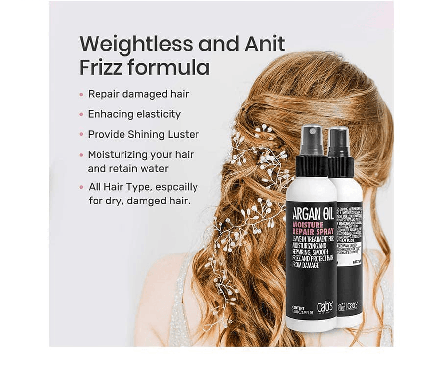 اسپری ترمیم کننده آرگان کبس moisture repair spray argan oil cabs — تصویر ۴