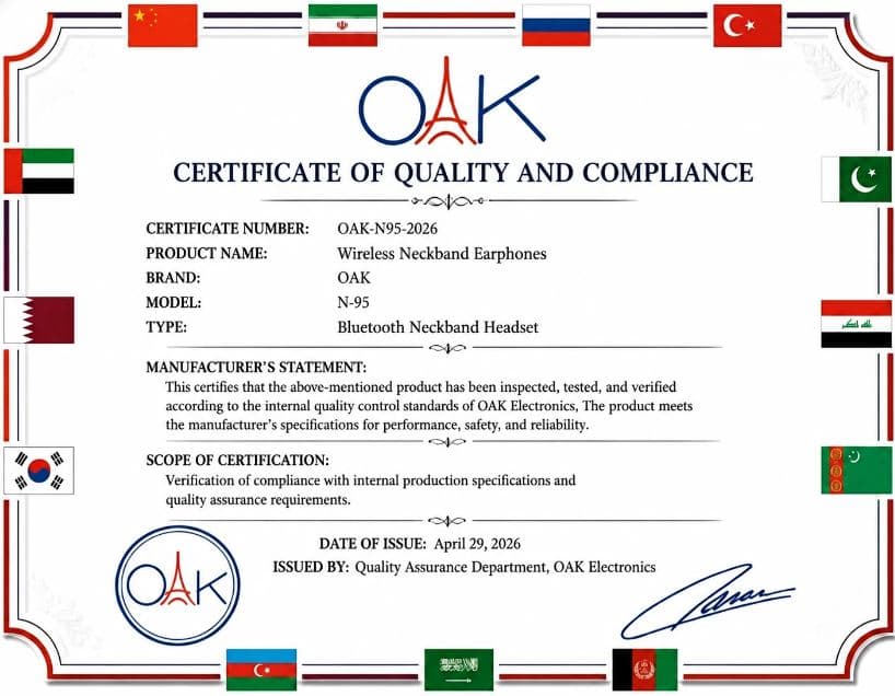 هندزفری گردنی OAK مدل N95 — تصویر ۵