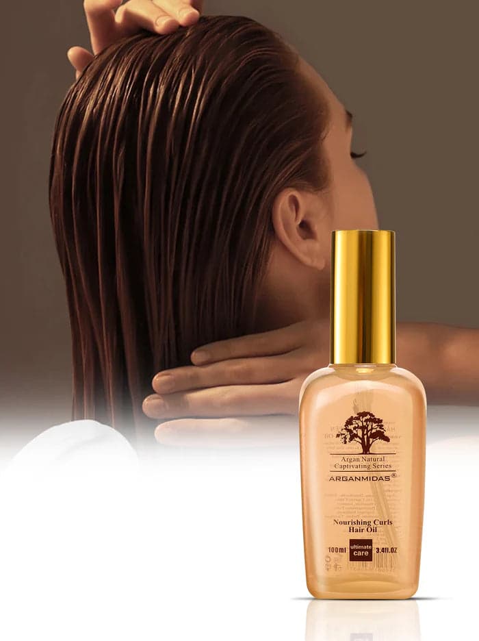 روغن موی فر آرگان میداس Nourishing Curls Hair oil Argan Midas — تصویر ۲