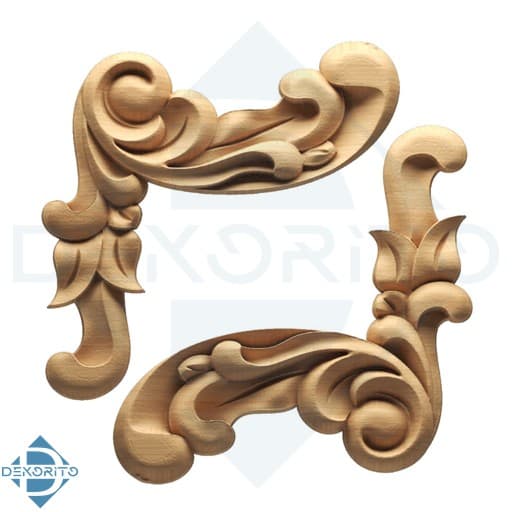 گل منبت کنج کد L113 سایز 10 سانت (پک دو عددی)