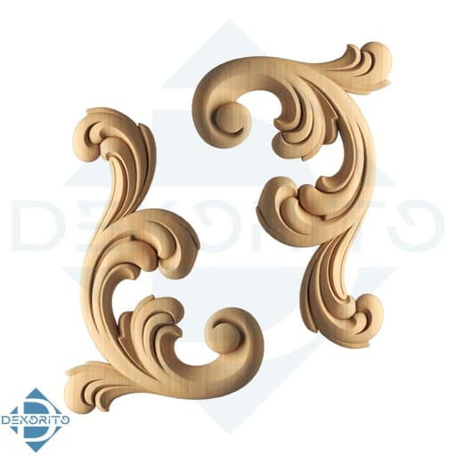 گل منبت کنج کد L107 سایز 10 سانت (پک دو عددی)