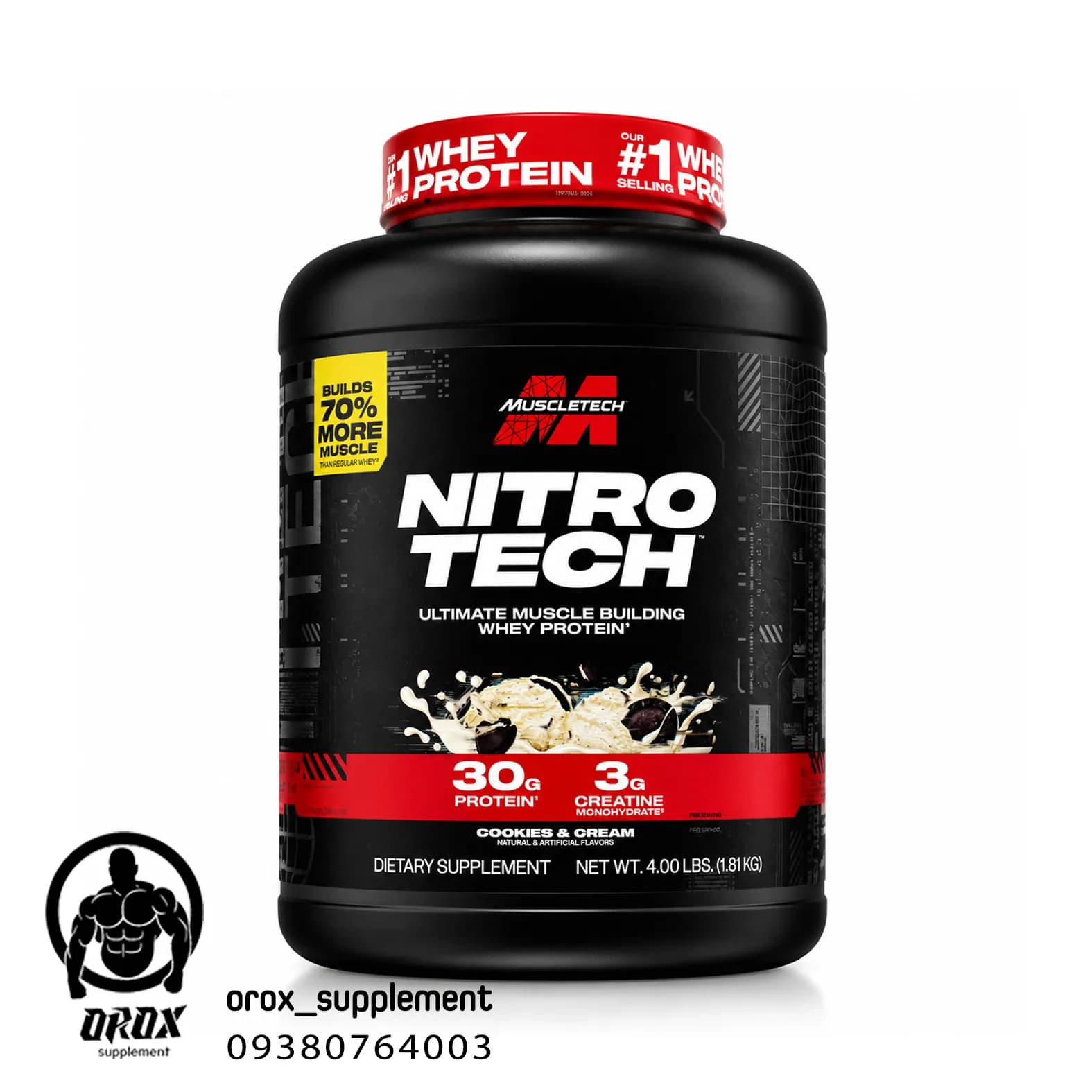 پروتئین وی نیتروتک ماسل تک1.810 کیلو گرم MuscleTech NitroTech Whey