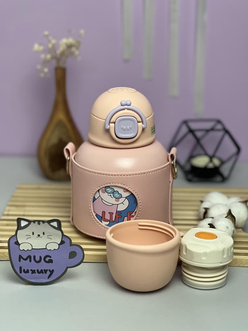 فلاسک دو درب عروسکی استیل 316 — تصویر ۳