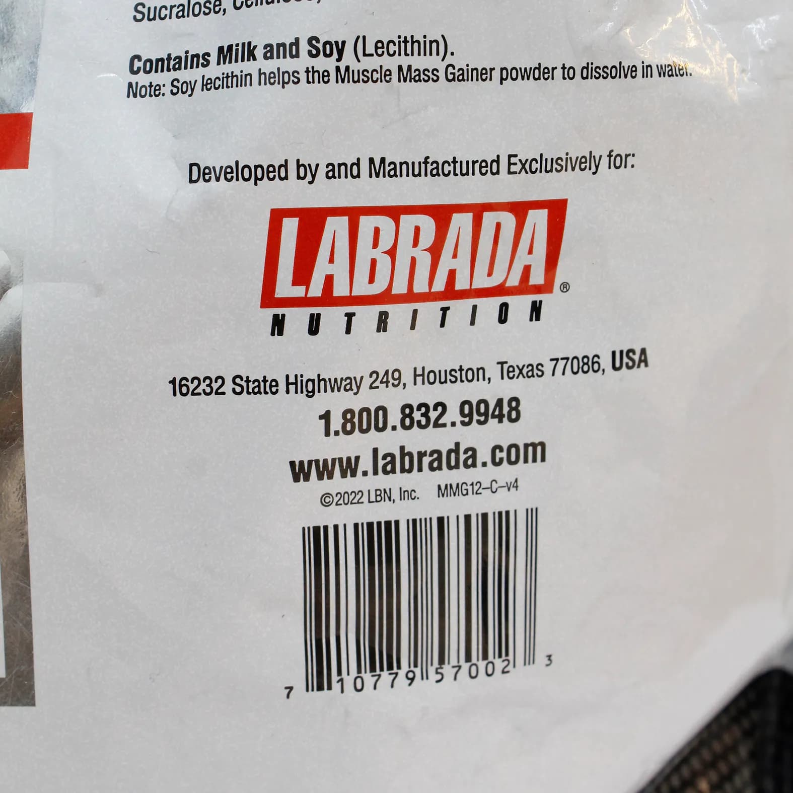 ماسل مس گینر لابرادا وزن 5.4 کیلوگرمLabrada Muscle Mass Gainer — تصویر ۵