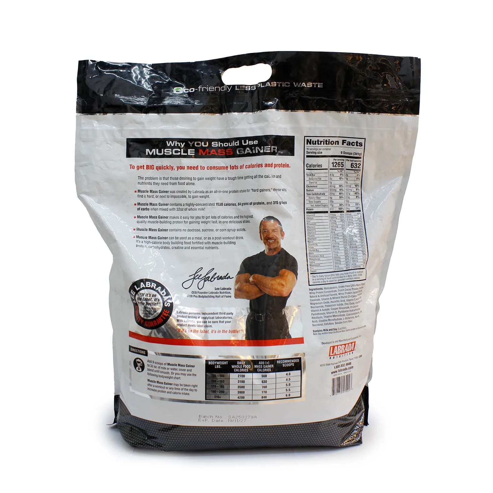 ماسل مس گینر لابرادا وزن 5.4 کیلوگرمLabrada Muscle Mass Gainer — تصویر ۲