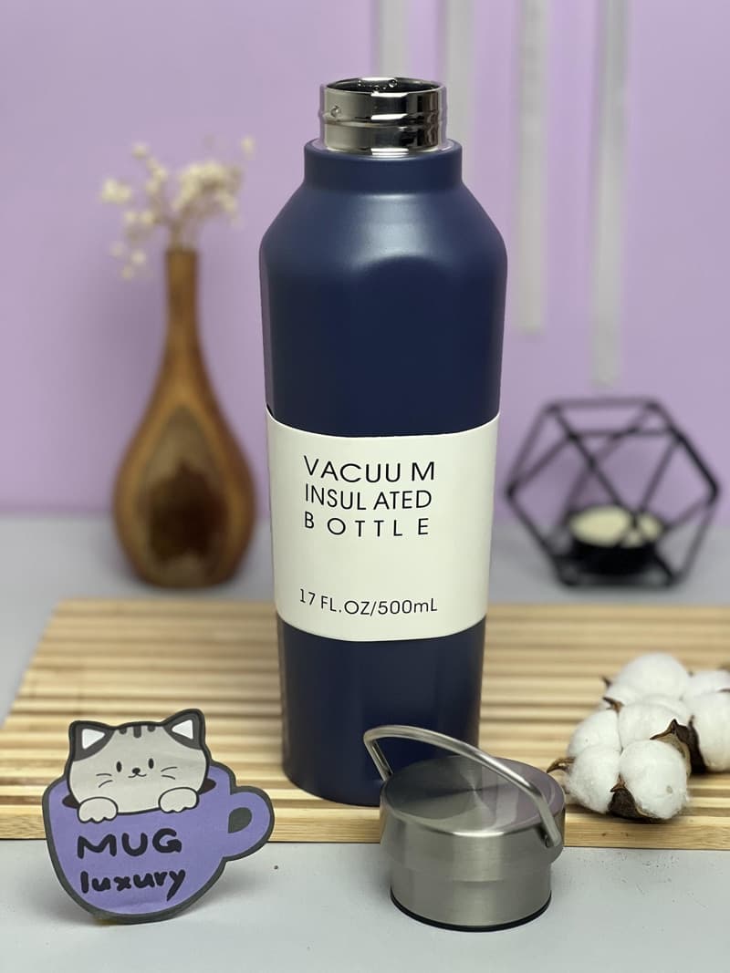 فلاسک VACUUM BOTTLE درب پیچی 500 میل استیل 304 — تصویر ۲