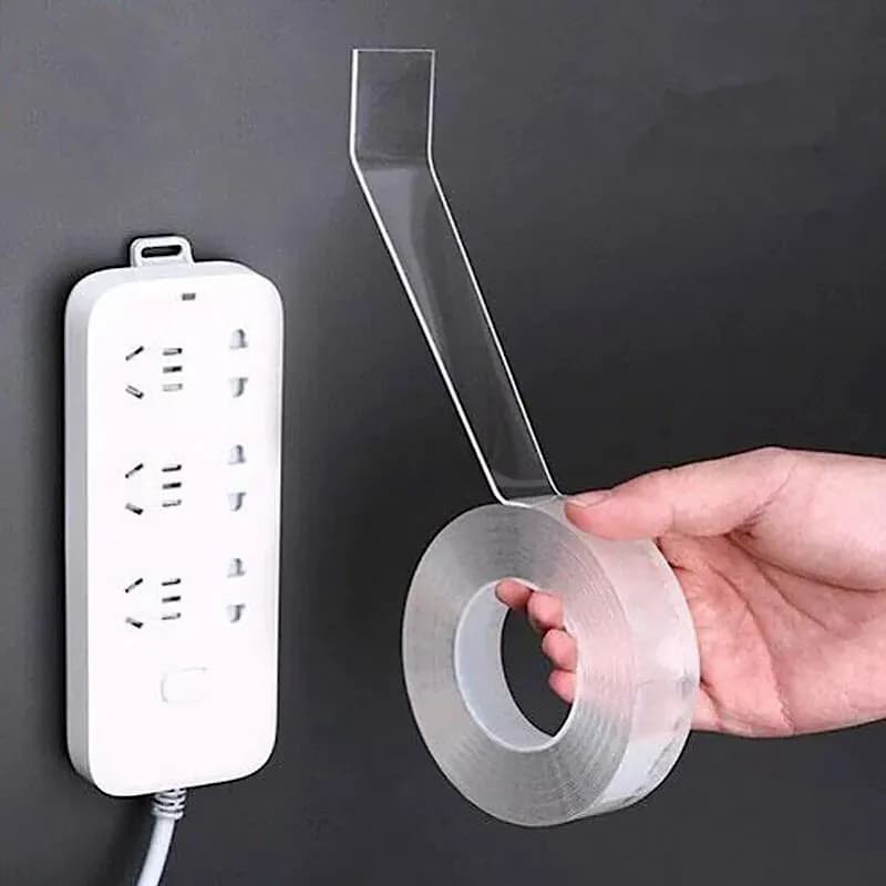 چسب دوطرفه ژله ای 3 سانتی شفاف طول 3 متری کدN — تصویر ۳