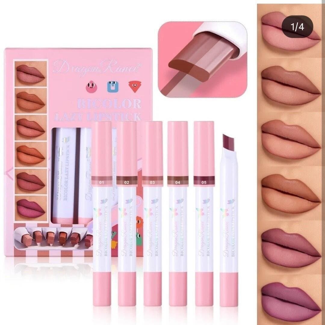 رژ لب استیکی دراگون رانی(دورنگ)مدل BICOLOR
