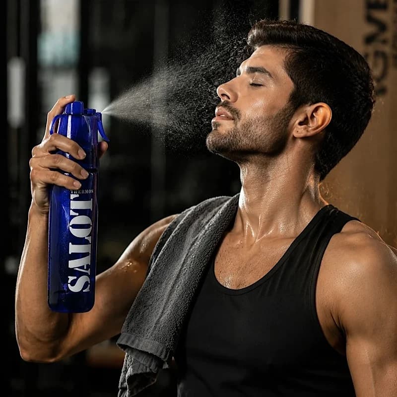 قمقمه اسپری دار همراه مسافرتی و ورزشی 600 میلی لیتری کدN975 — تصویر ۳