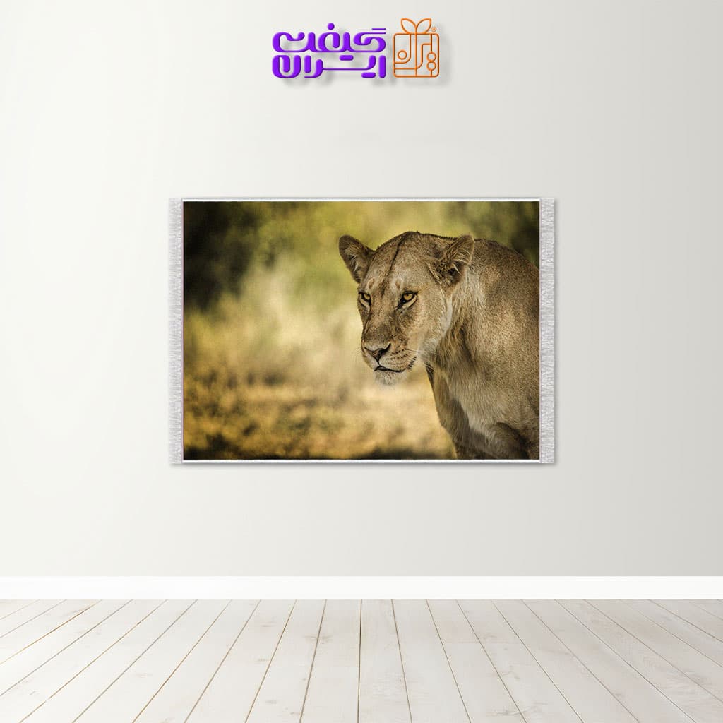 تابلو فرش حیوانات طرح شیر کد 5060