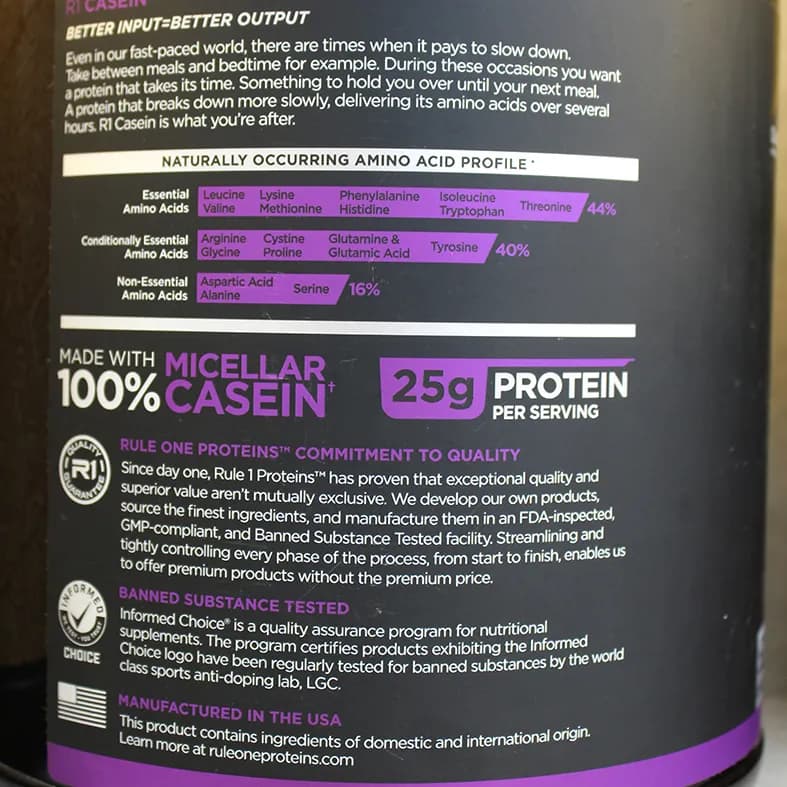 پروتئین کازئین رول وان Casein Protein طعم شکلات حجم 1820 گرم — تصویر ۲