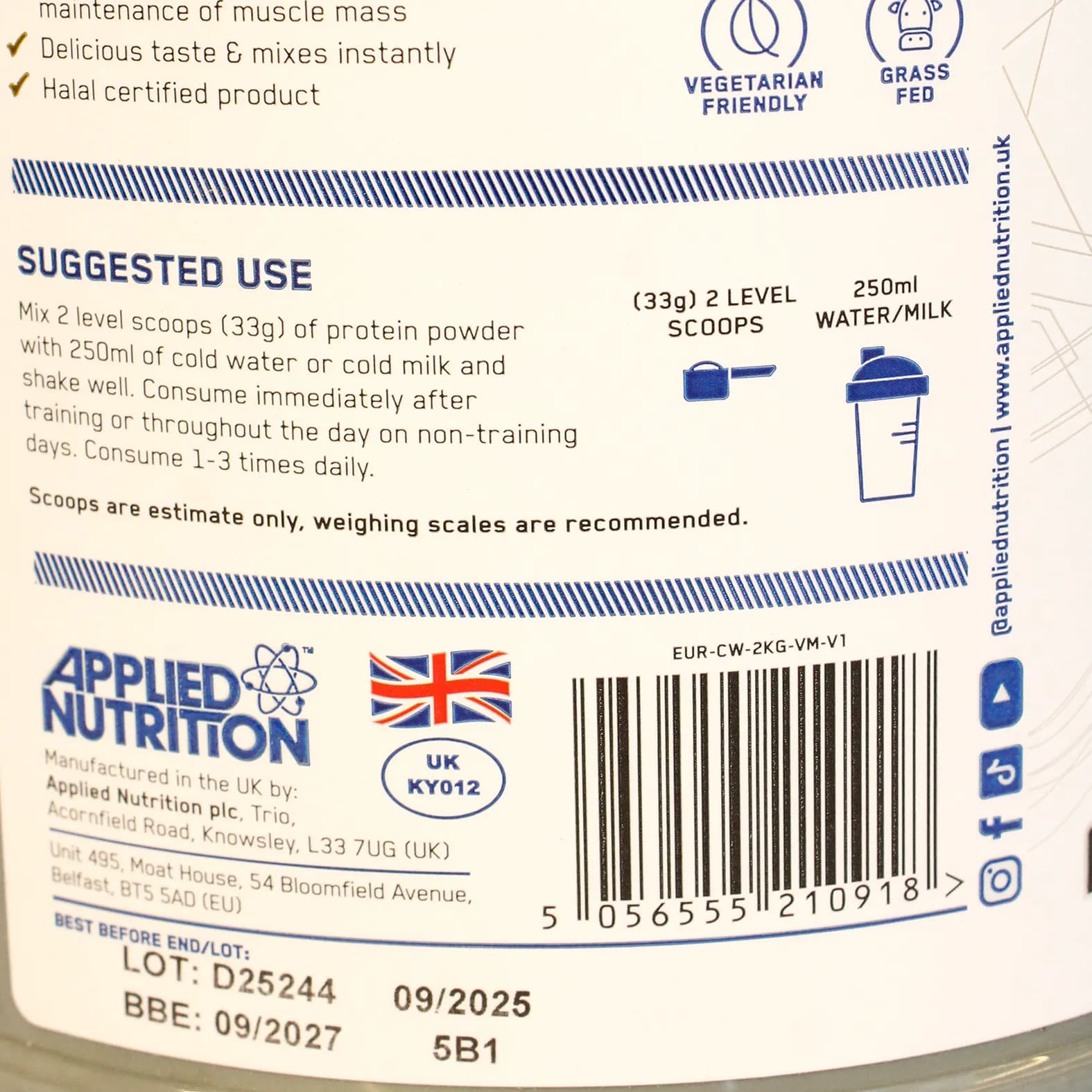 پروتئین وی کریتیکال اپلاید 2 کیلو گرم Applied Nutrition Critical Whey Protein — تصویر ۷