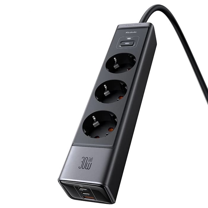 چندراهی و شارژر 30W GaN مکدودو CH-0620 | محافظ برق، فست شارژ PD | گارانتی — تصویر ۳