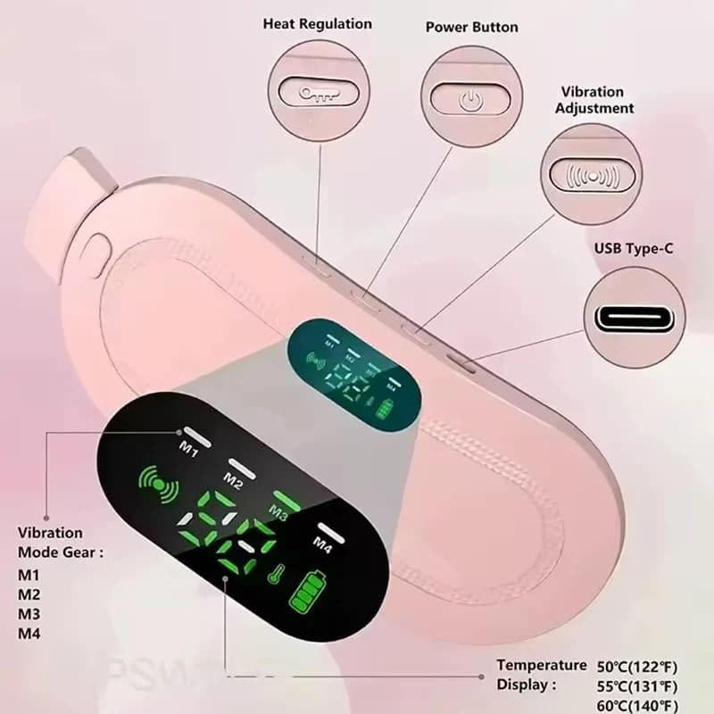 ماساژور قاعدگی حرارتی و ویبراتور تسکین درد مدل BECARE کدN568 — تصویر ۴