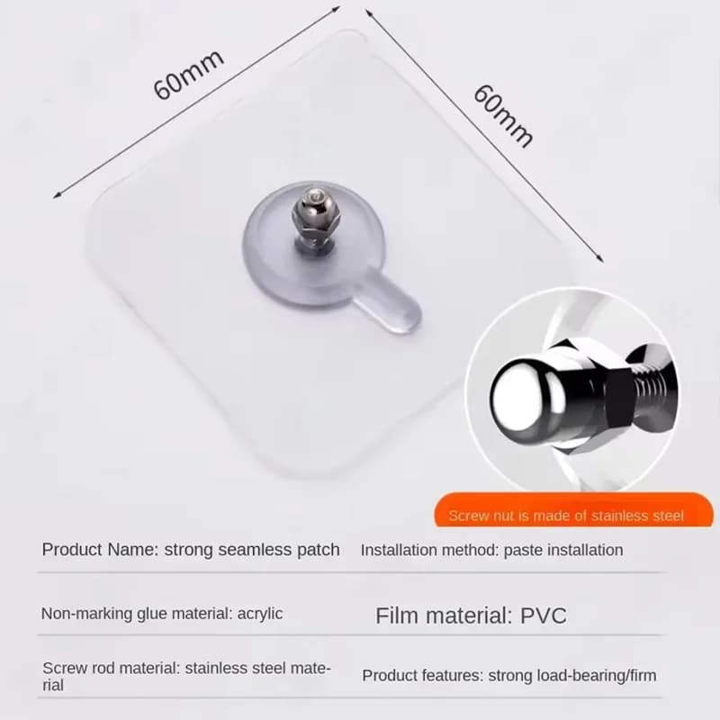 میخ چسبی دیوار وارداتی 4 عددی کدN551 — تصویر ۳