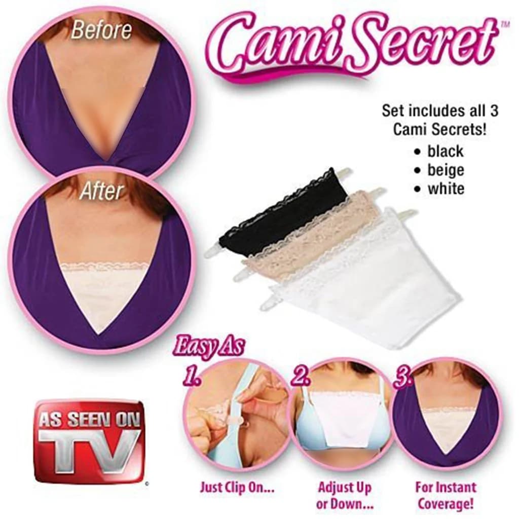یقه پوش 3 عددی مدل Cami Secret کدN555 — تصویر ۷