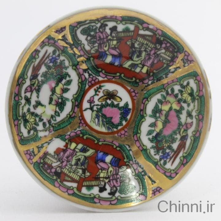 فنجان نعلبکی قهوه خوری گل مرغی طرح ضیافت — تصویر ۴