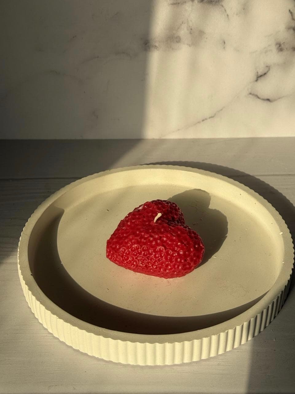 شمع قلب گل گلی وایولی — تصویر ۲