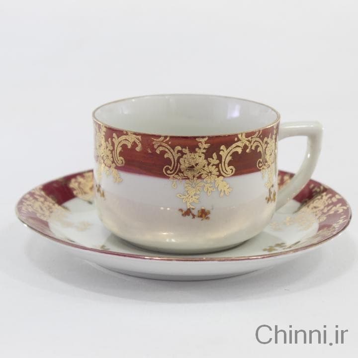ست چای خوری ارکید طرح گل طلایی