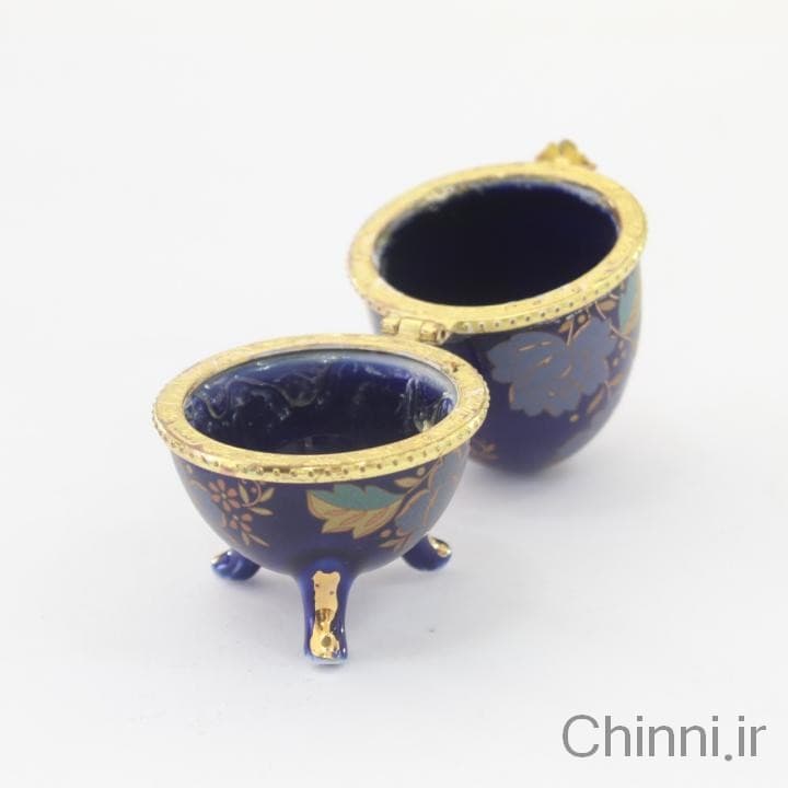 جاجواهری سلطنتی سرمه ای گلدار مدل4 — تصویر ۲