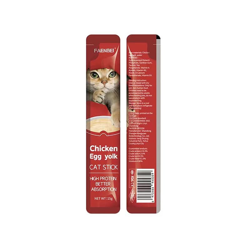 بستنی درمانی گربه فنبی با طعم مرغ و زرده ی تخم مرغ 15 گرمی(گوارش حساس)