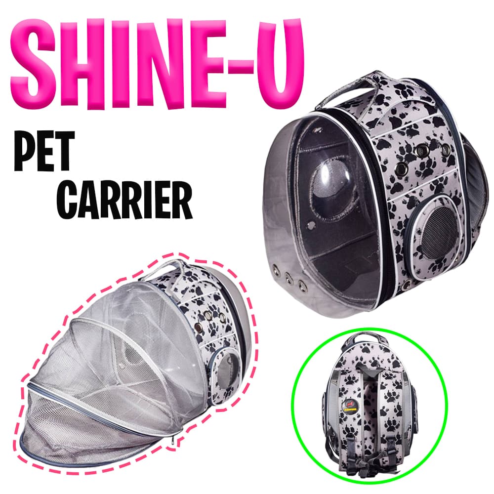 کیف حمل سگ و گربه مدل جلو شفاف پشت چتری دنیل Danniel Shine-u