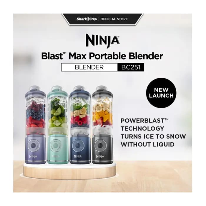 اسموتی شارژی خاکستری نینجا | Ninja Blast Portable Blender BC251 — تصویر ۳
