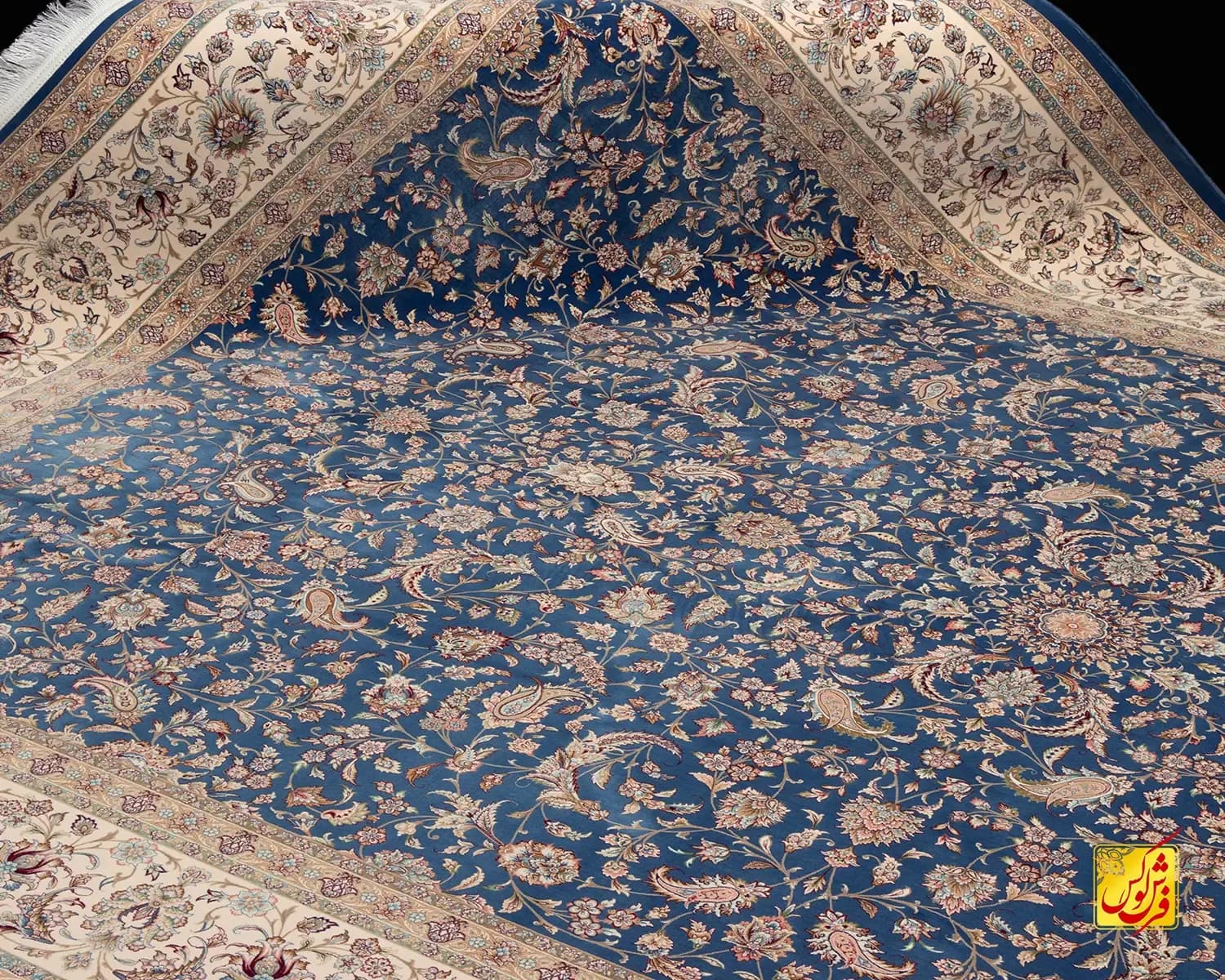 فرش کلاسیک 7542 آبی