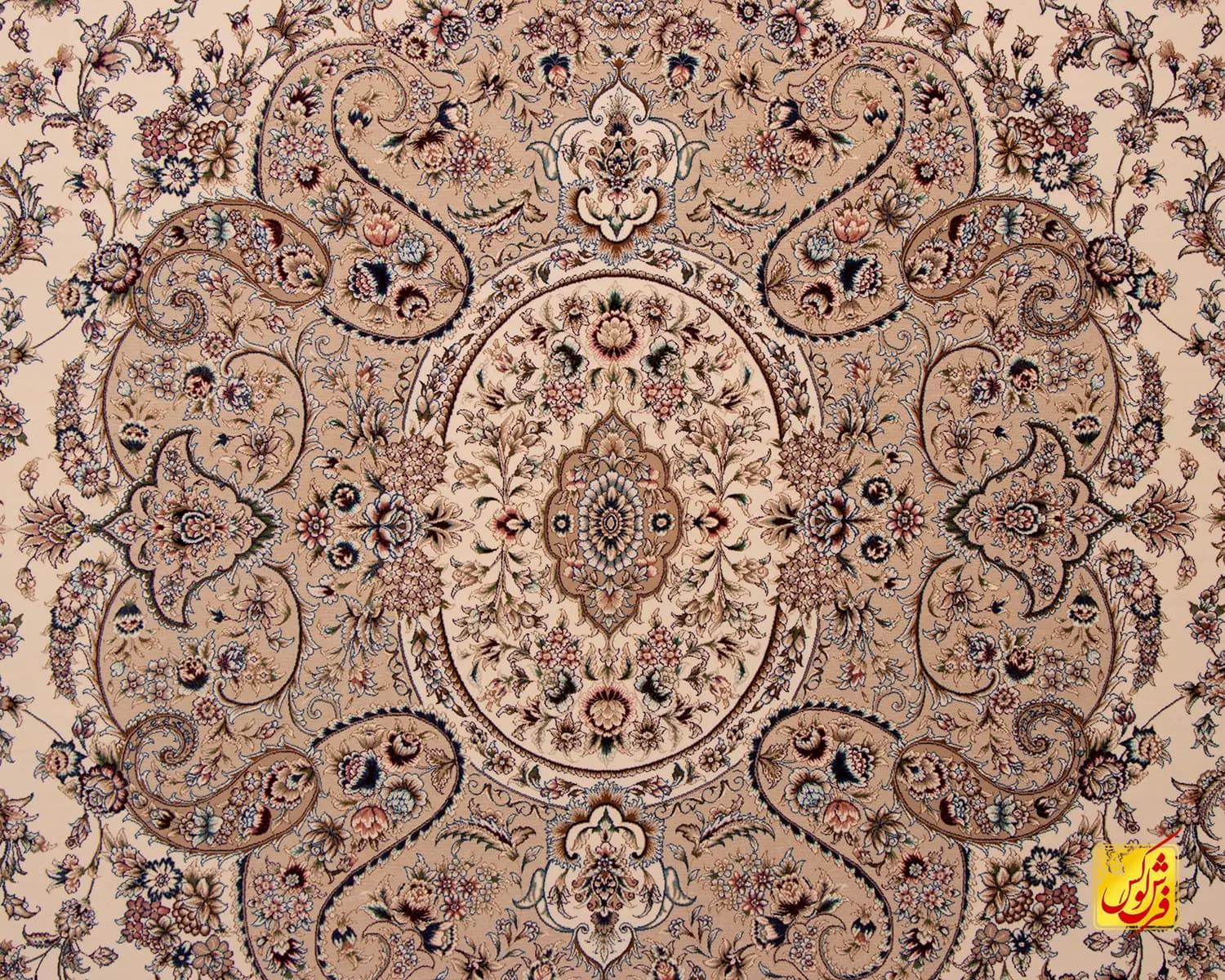 فرش کلاسیک 7535 کرم — تصویر ۵