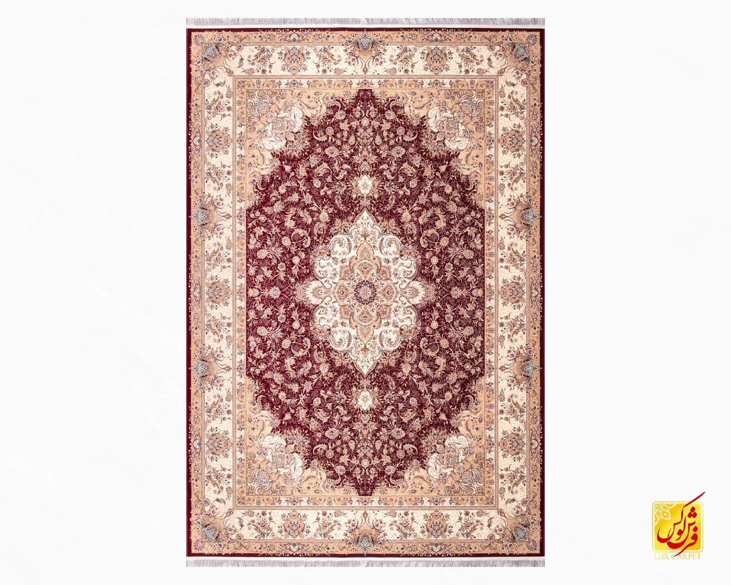 فرش کلاسیک 7555 شرابی — تصویر ۲