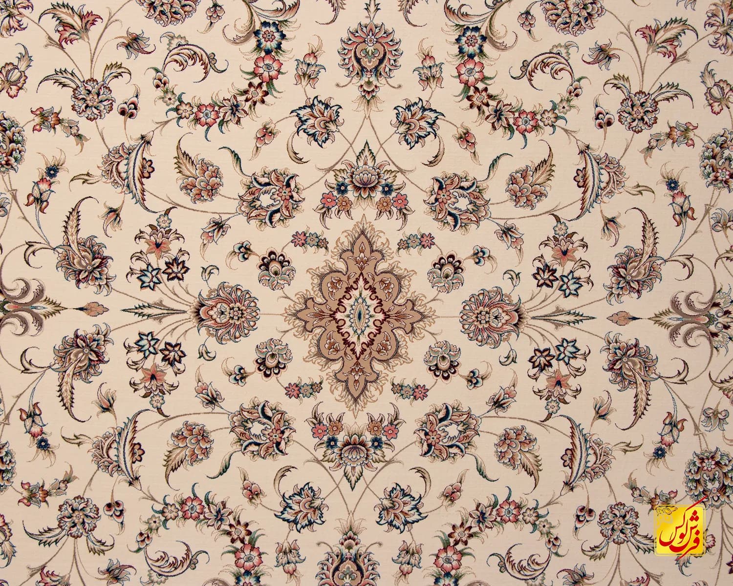 فرش کلاسیک 7502 کرم حاشیه کرم — تصویر ۴