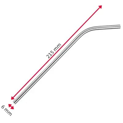 ۴ عدد نی استیل خمیده + برس تمیز کننده Stainless Steel Drinking Straws »Edelstahl Knick« وست مارک — تصویر ۷