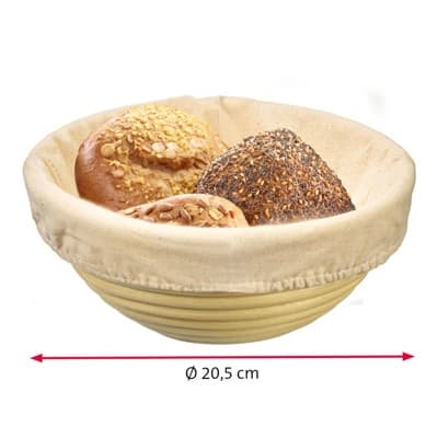 سبد نان -سبد تخمیر گرد Round Fermentation Basket وست مارک 20,5 8,1x — تصویر ۵