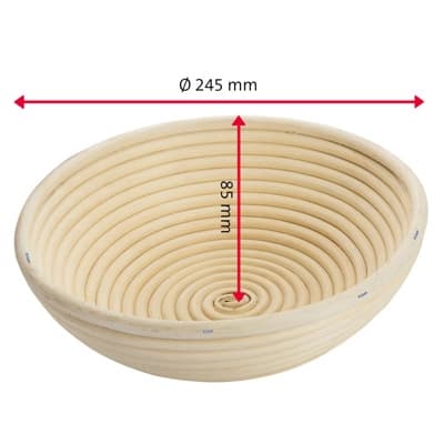 سبد نان-سبد تخمیر گرد Round Fermentation Basket وست مارک 24,5 8,5x — تصویر ۵