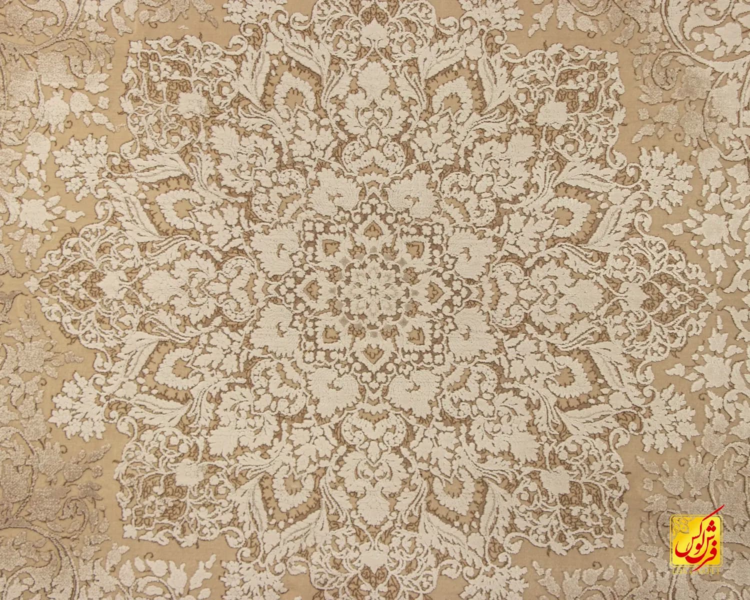 فرش وینتیج 204 کرم نسکافه ای — تصویر ۵