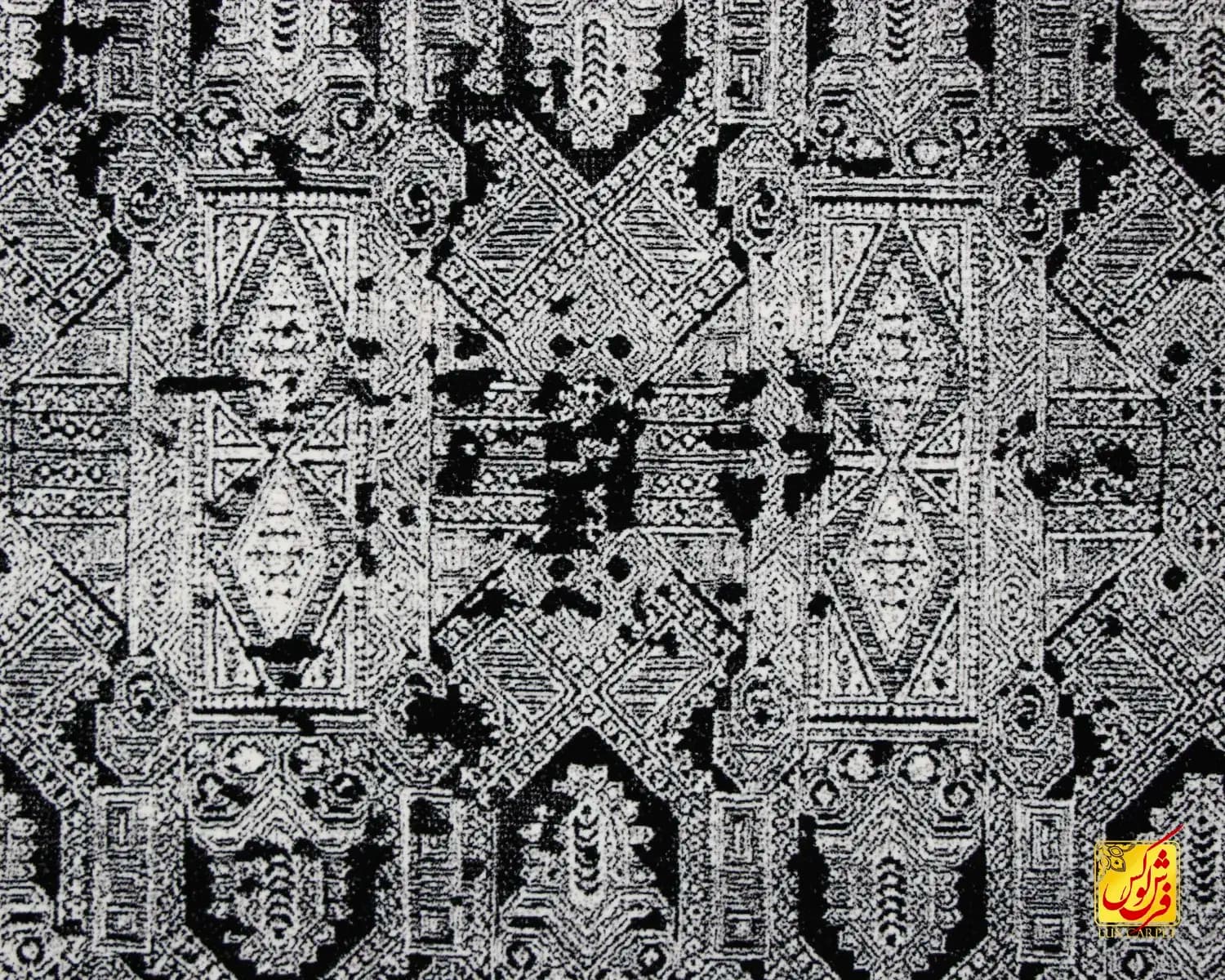 فرش وینتیج N3 طوسی مشکی — تصویر ۵