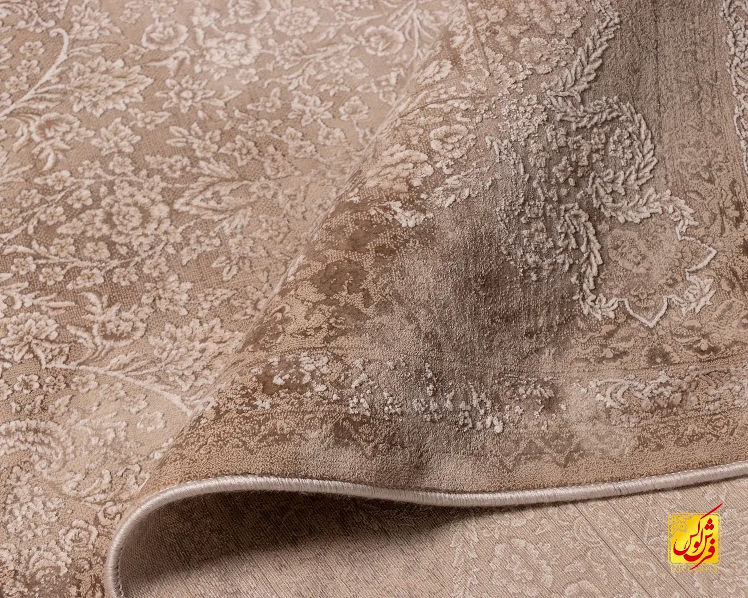 فرش وینتیج 762122 کرم نسکافه ای — تصویر ۸