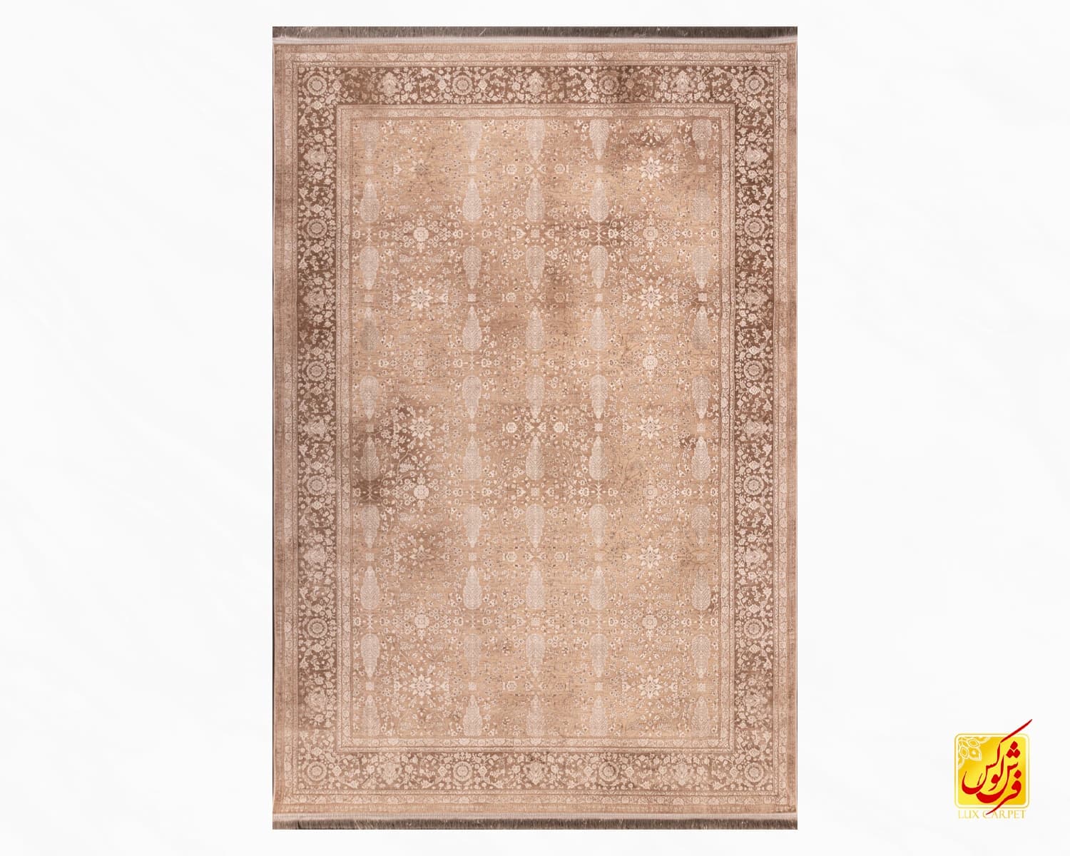 فرش وینتیج 762022 کرم نسکافه ای — تصویر ۲