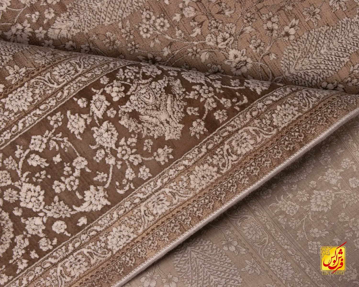 فرش وینتیج 762022 کرم نسکافه ای — تصویر ۷