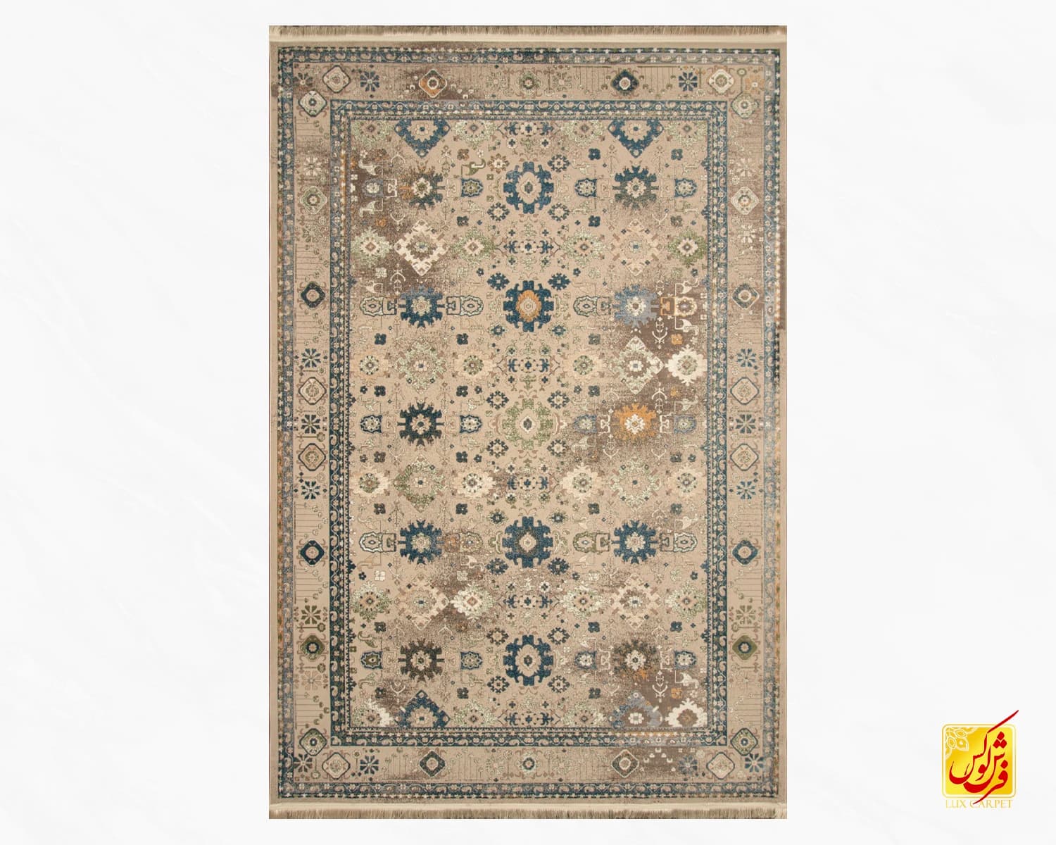 فرش وینتیج 75007 طوسی بژ — تصویر ۲