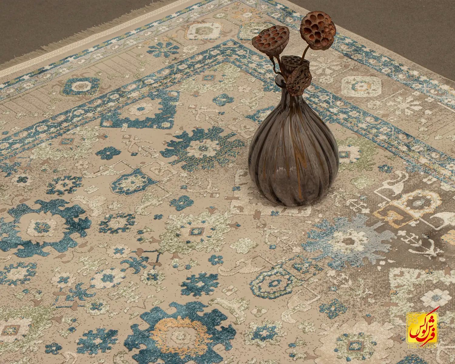فرش وینتیج 75007 طوسی بژ — تصویر ۳